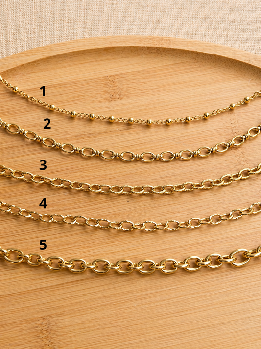 chaine de bracelets personnalisable - DOREE ou ARGENTE