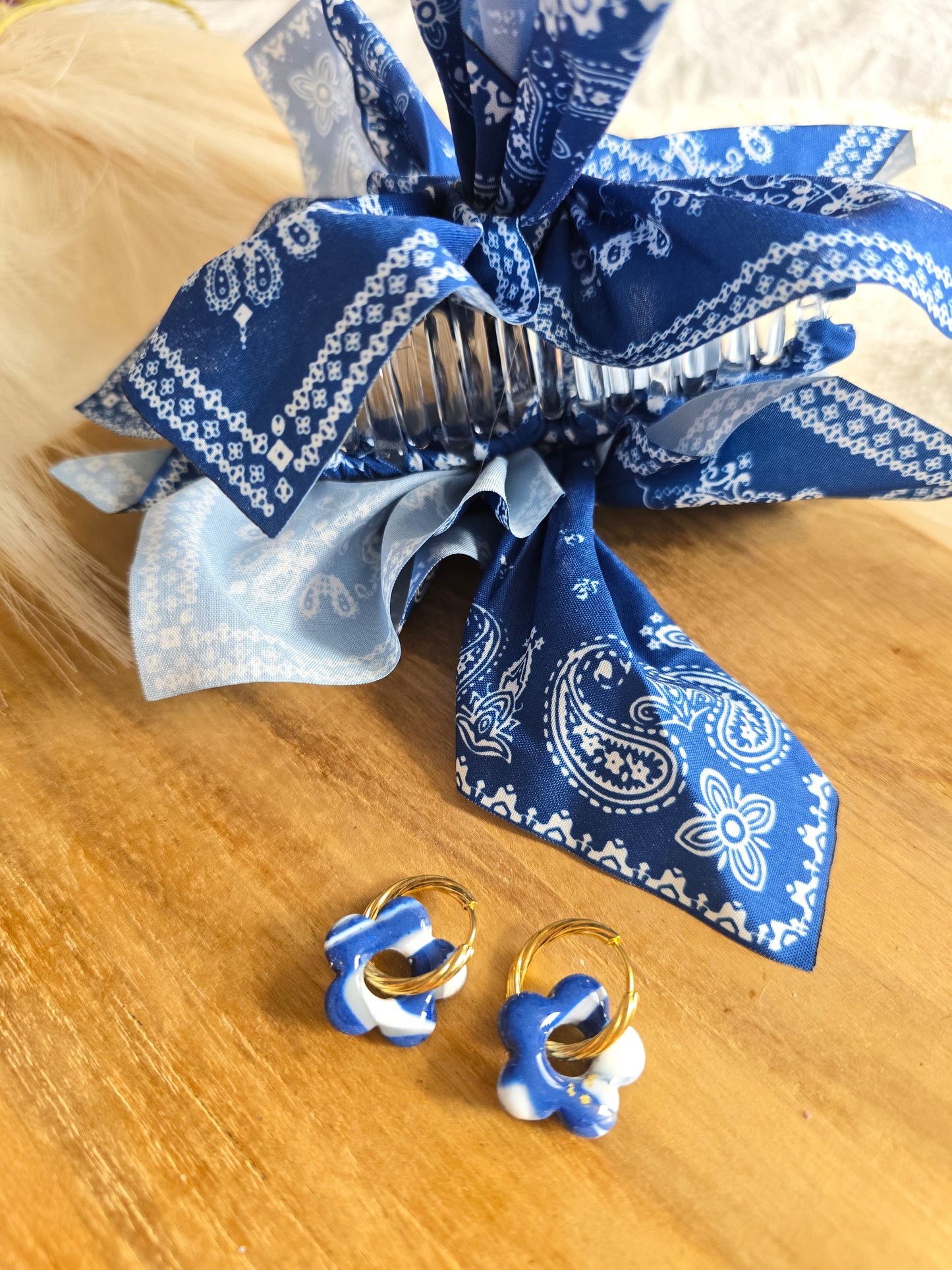 Box Pampilles Artisanales – pince bleu Assorti (Sans Créoles)
