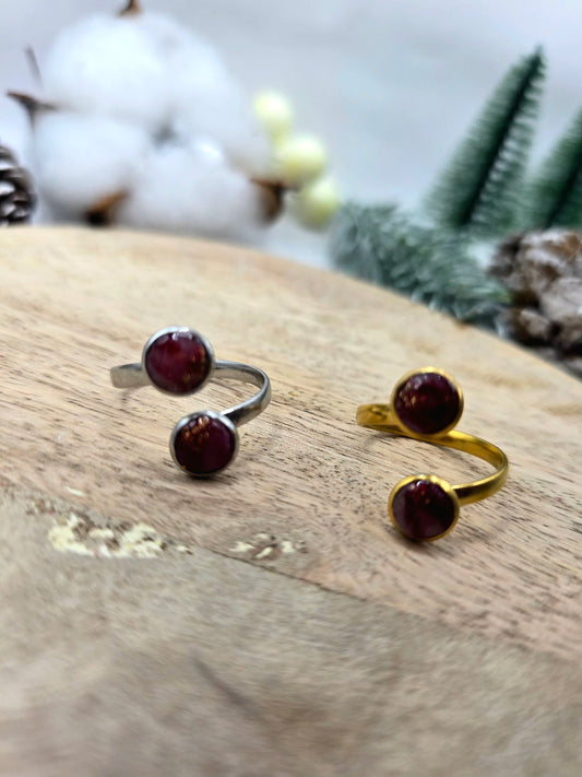 bague Agathe rouge