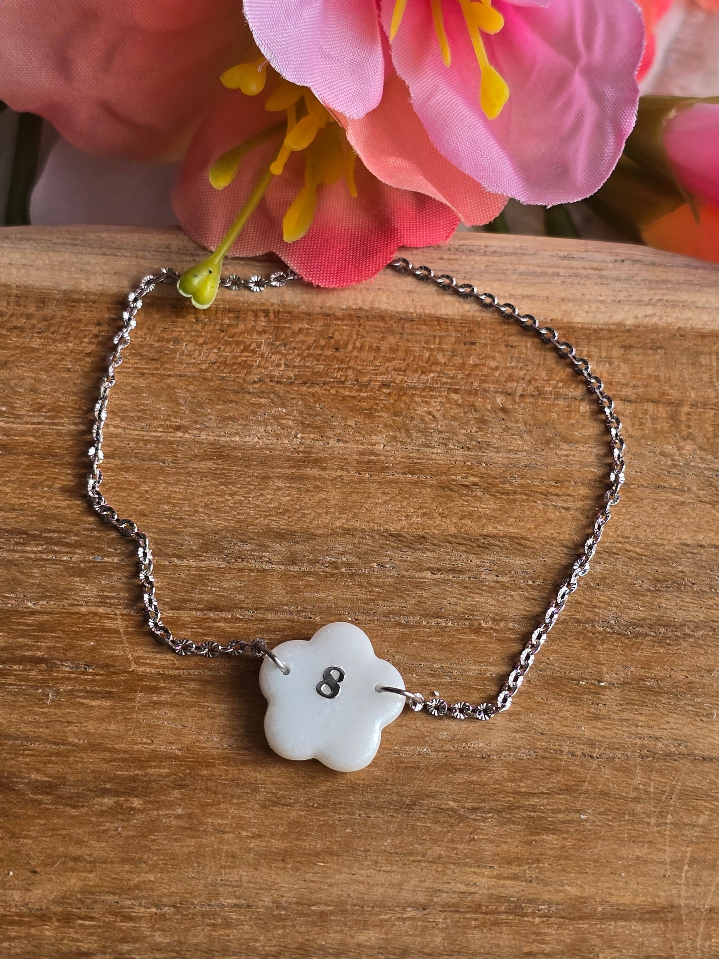 đžBracelet fleurs personnalisable argentĂ© đž