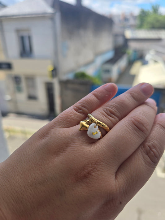 Bague cœur personnalisable 🌼