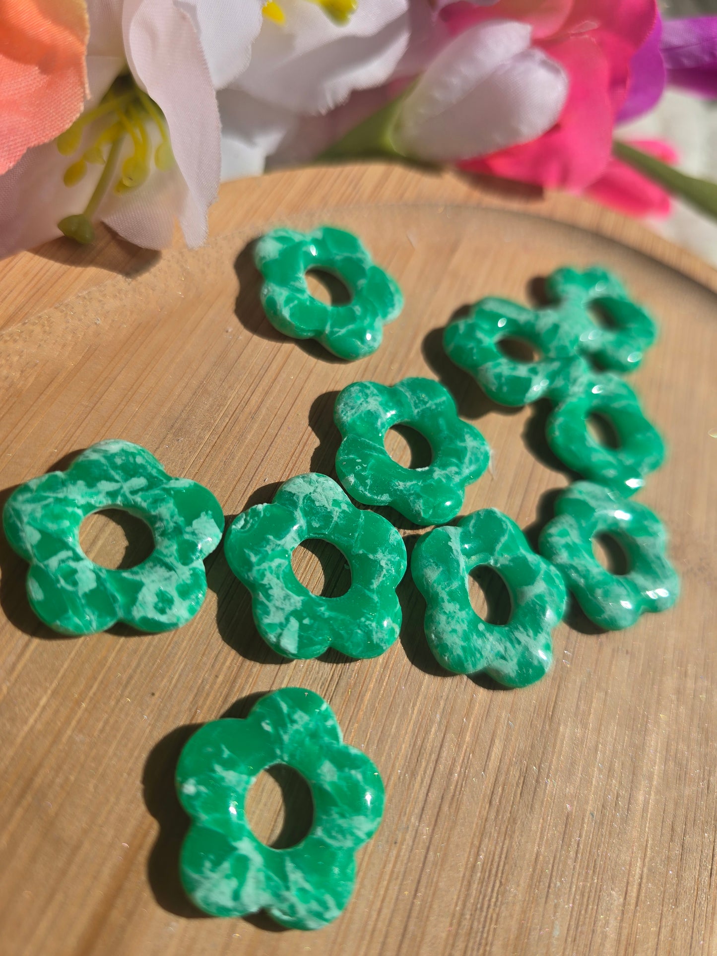Maxi jade marbré vert