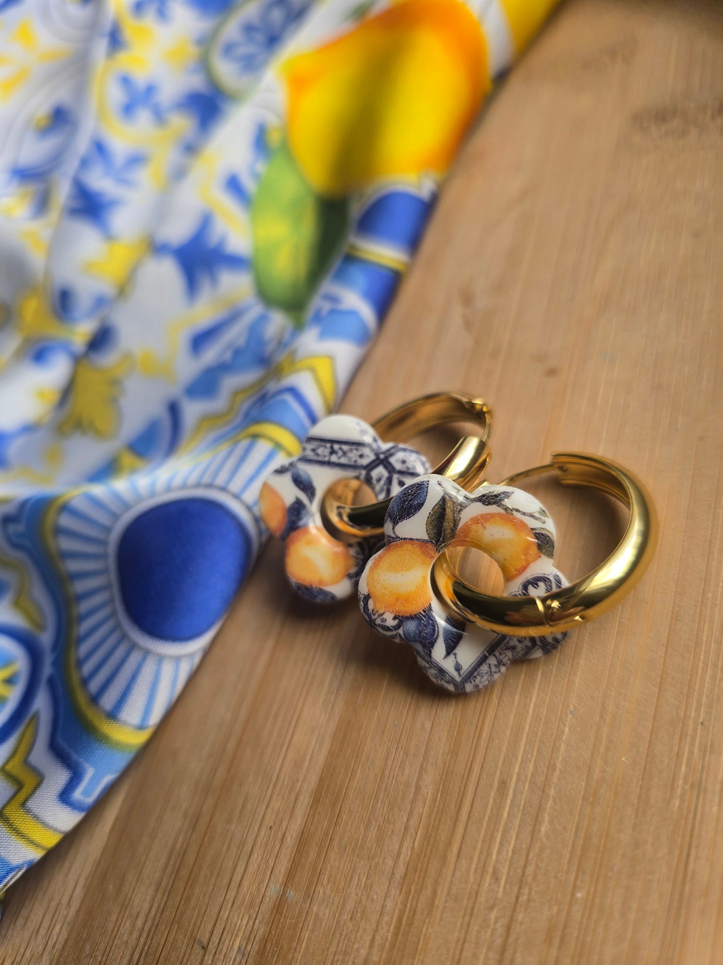 Box foulard + pampilles assortie ( sans créoles)