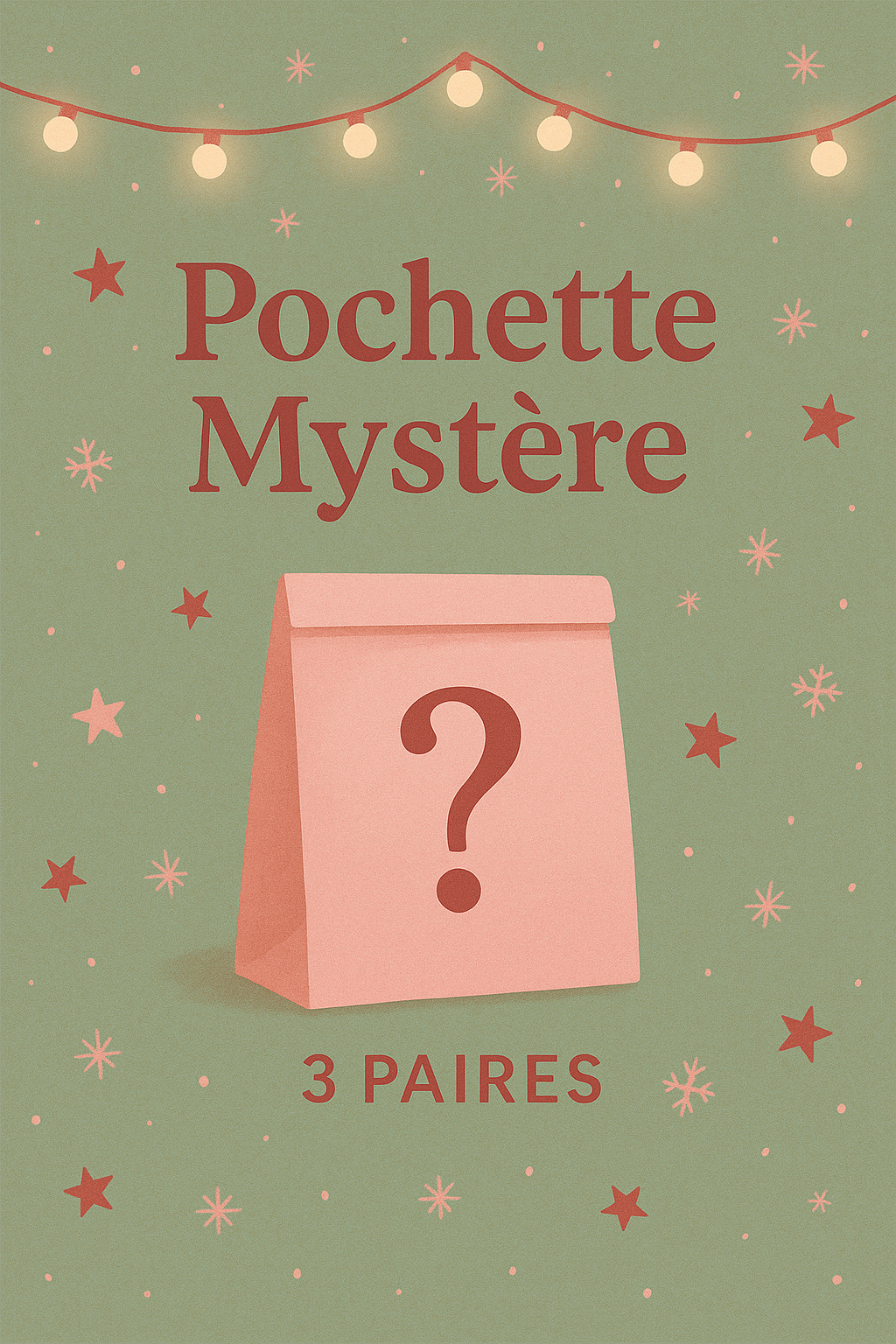 Pochettes couleurs 3 paires de pampilles