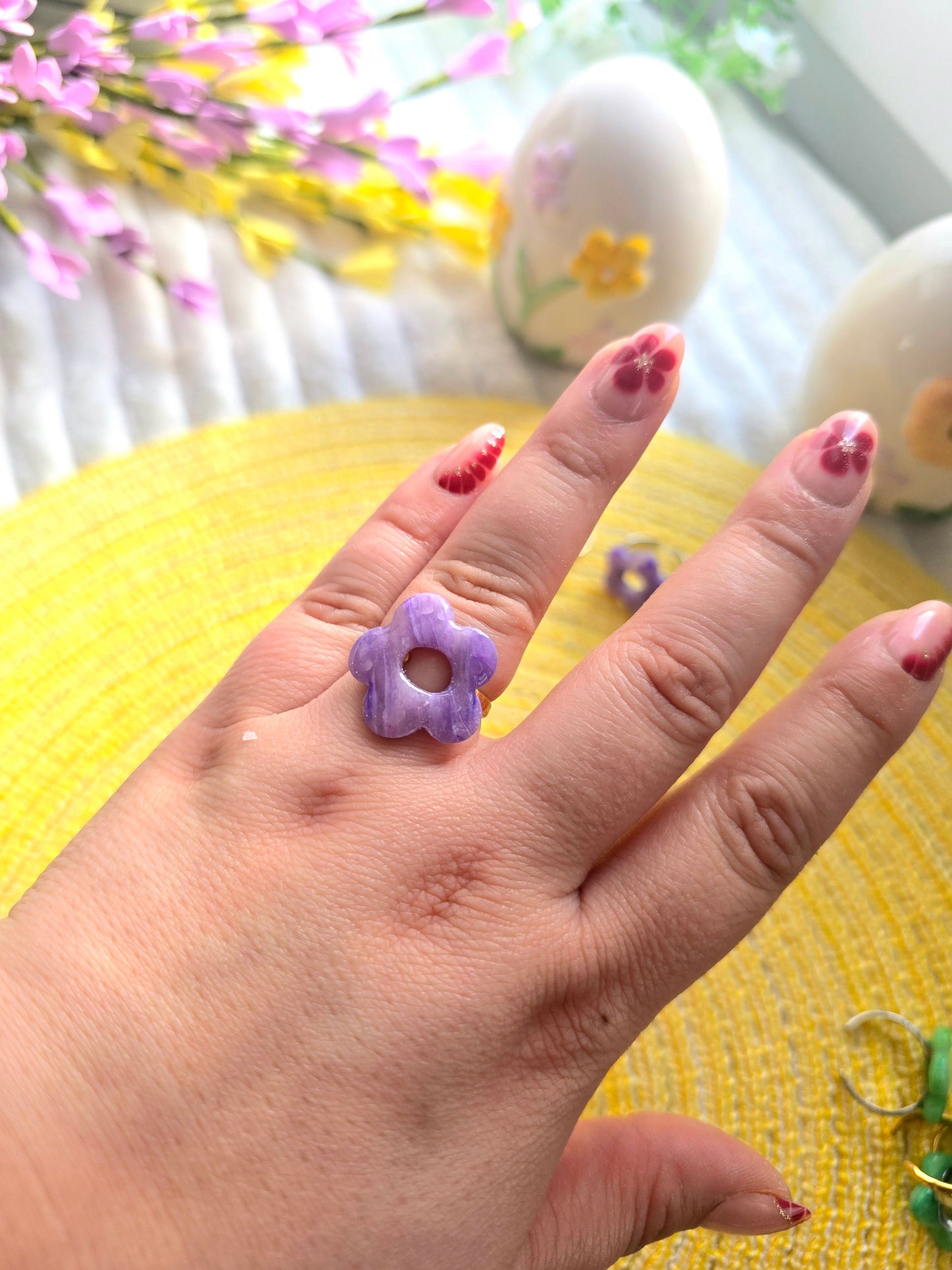 Bague Jade violette