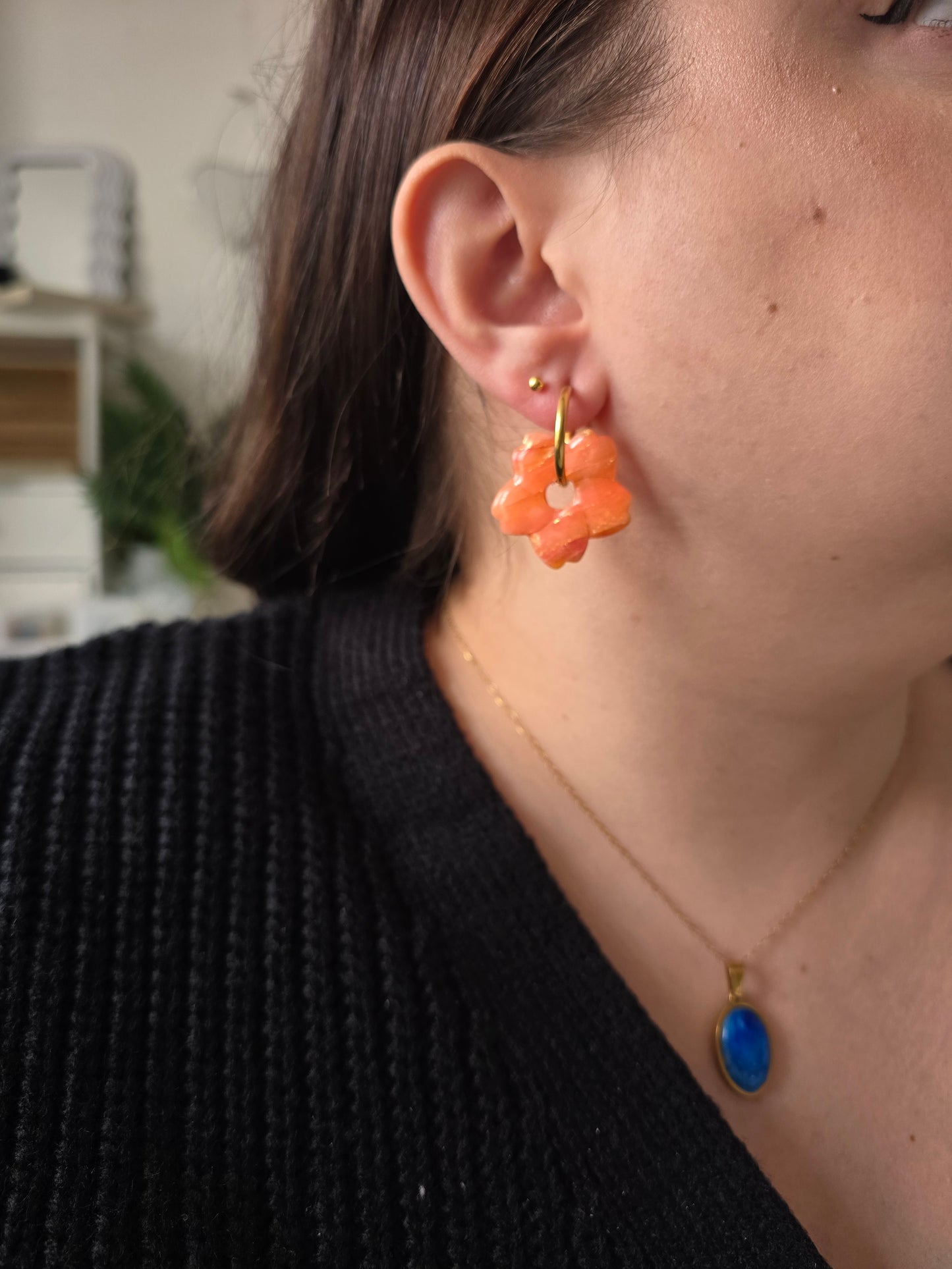 Sakura- marbré  orangé