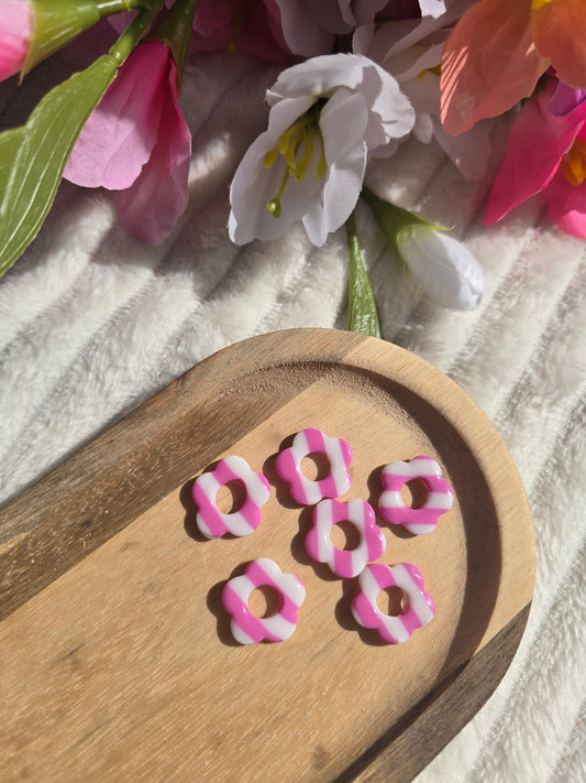 Jade - rayure rose et blanc