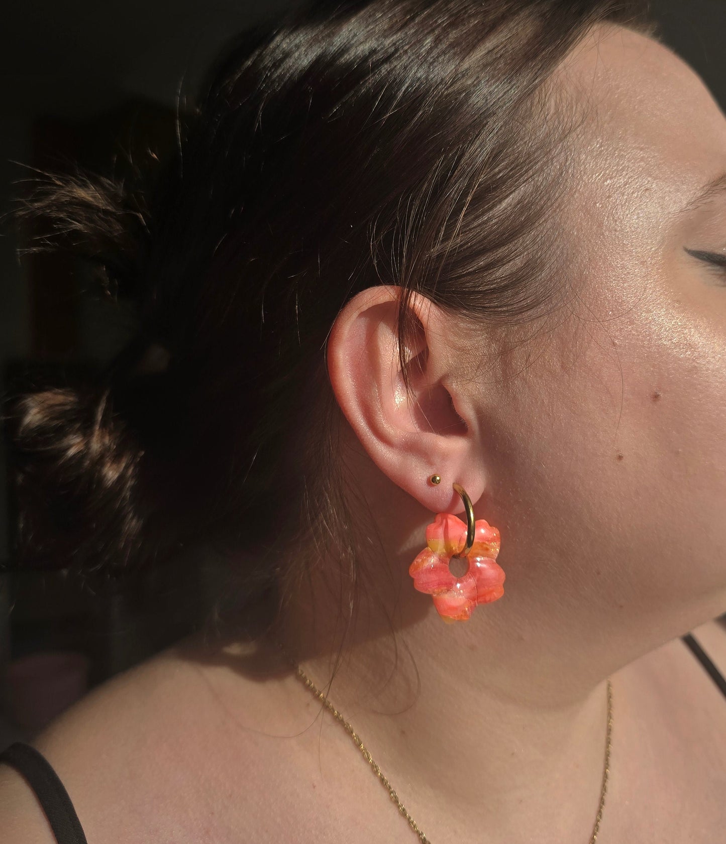 Sakura- marbré  orangé