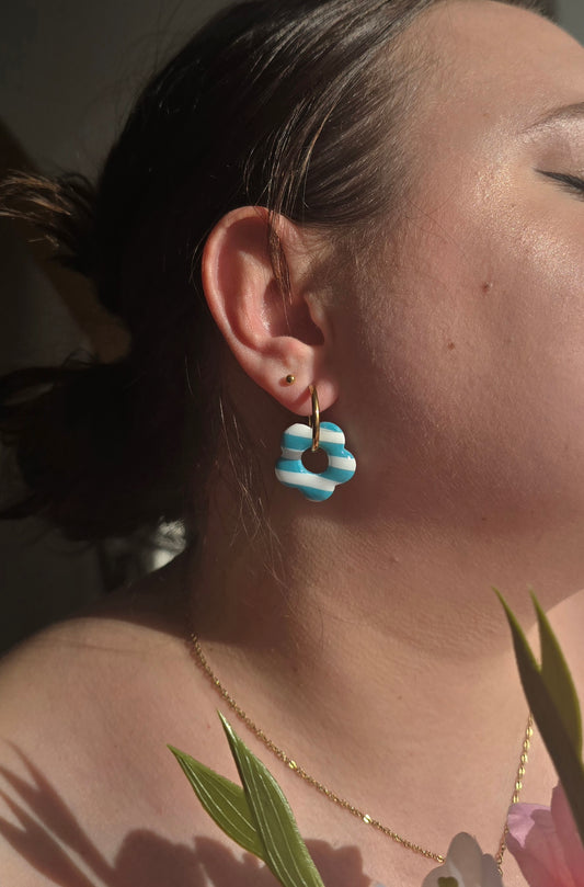 Maxi jade - rayure turquoise et blanc