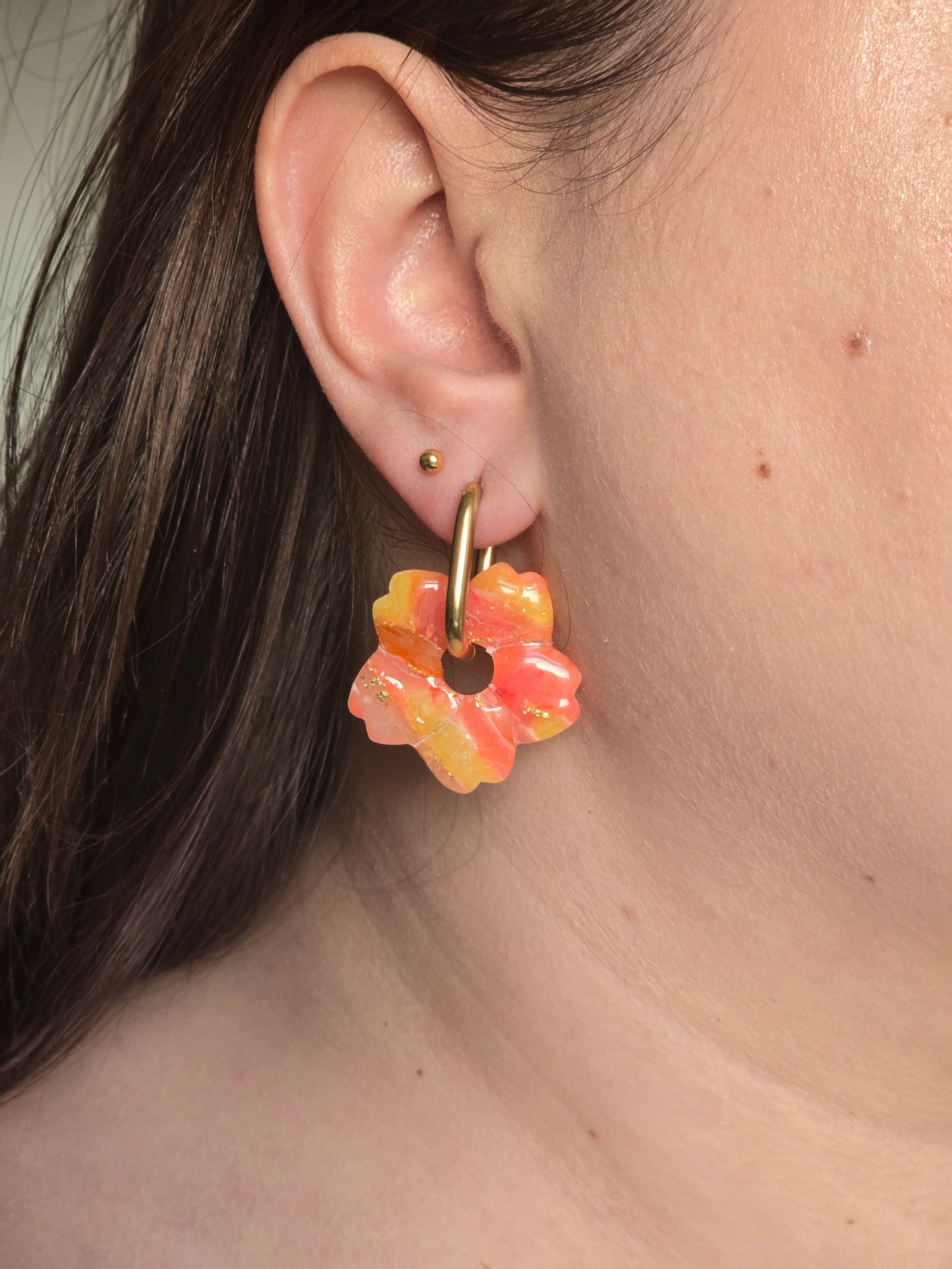 Sakura- marbré  orangé