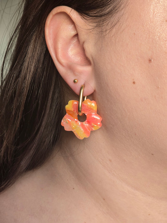 Sakura- marbré  orangé