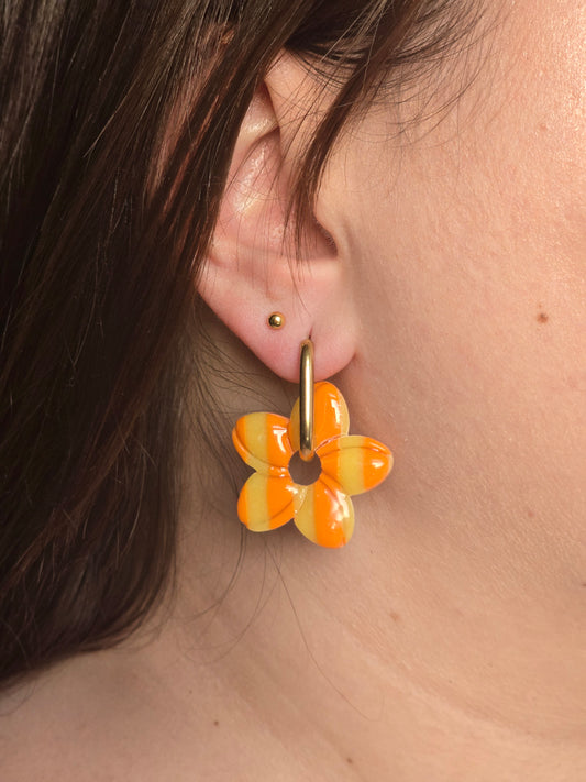 Léonie - rayé orange jaune