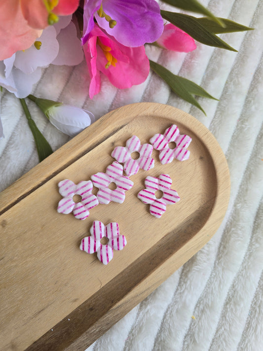 Vaina - blanc rayé rose