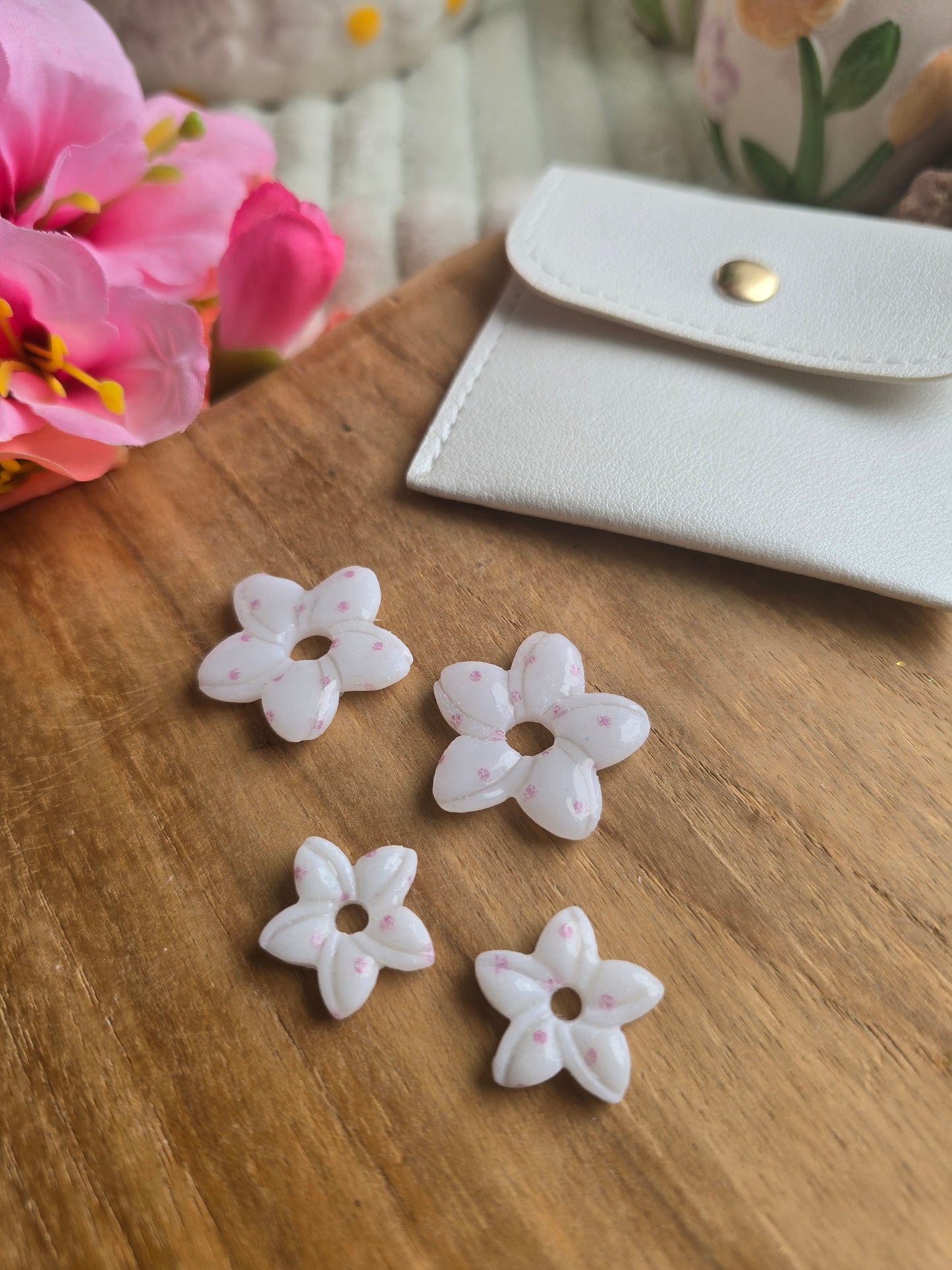 🌸Box Léonie blanc a pois rose 🌸