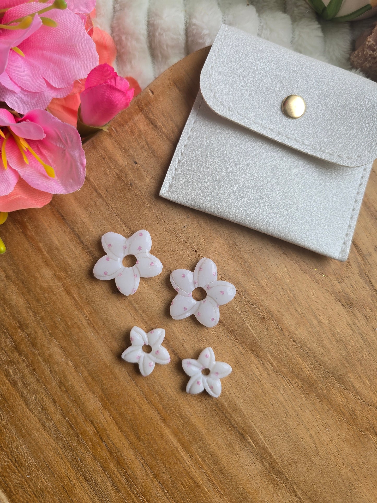 🌸Box Léonie blanc a pois rose 🌸