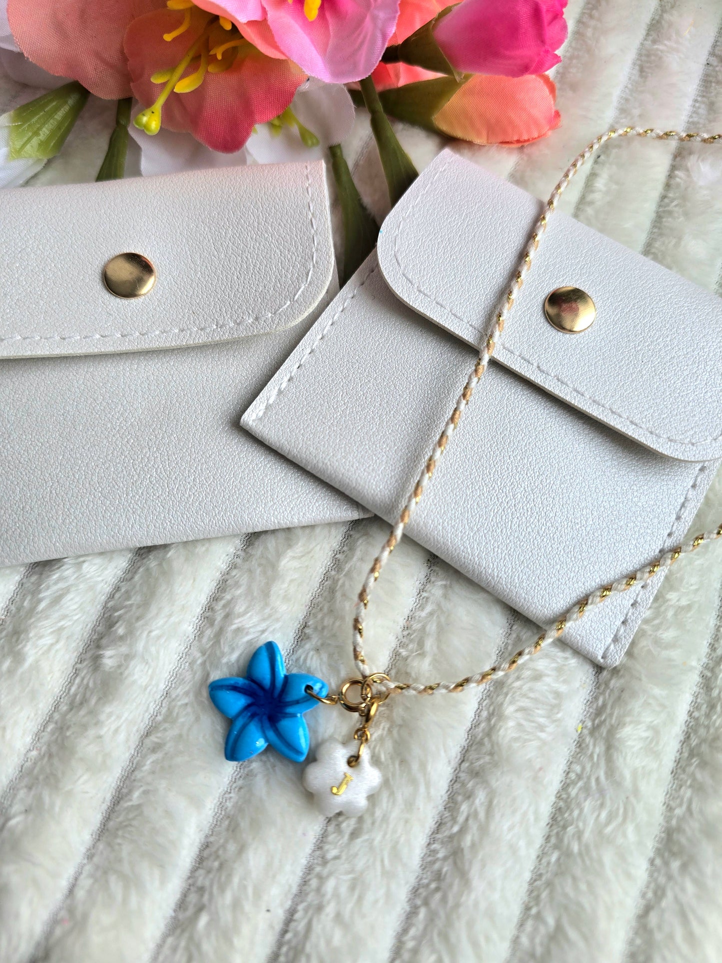 🌸Collier Léonie + fleurs personnalisable 🌸