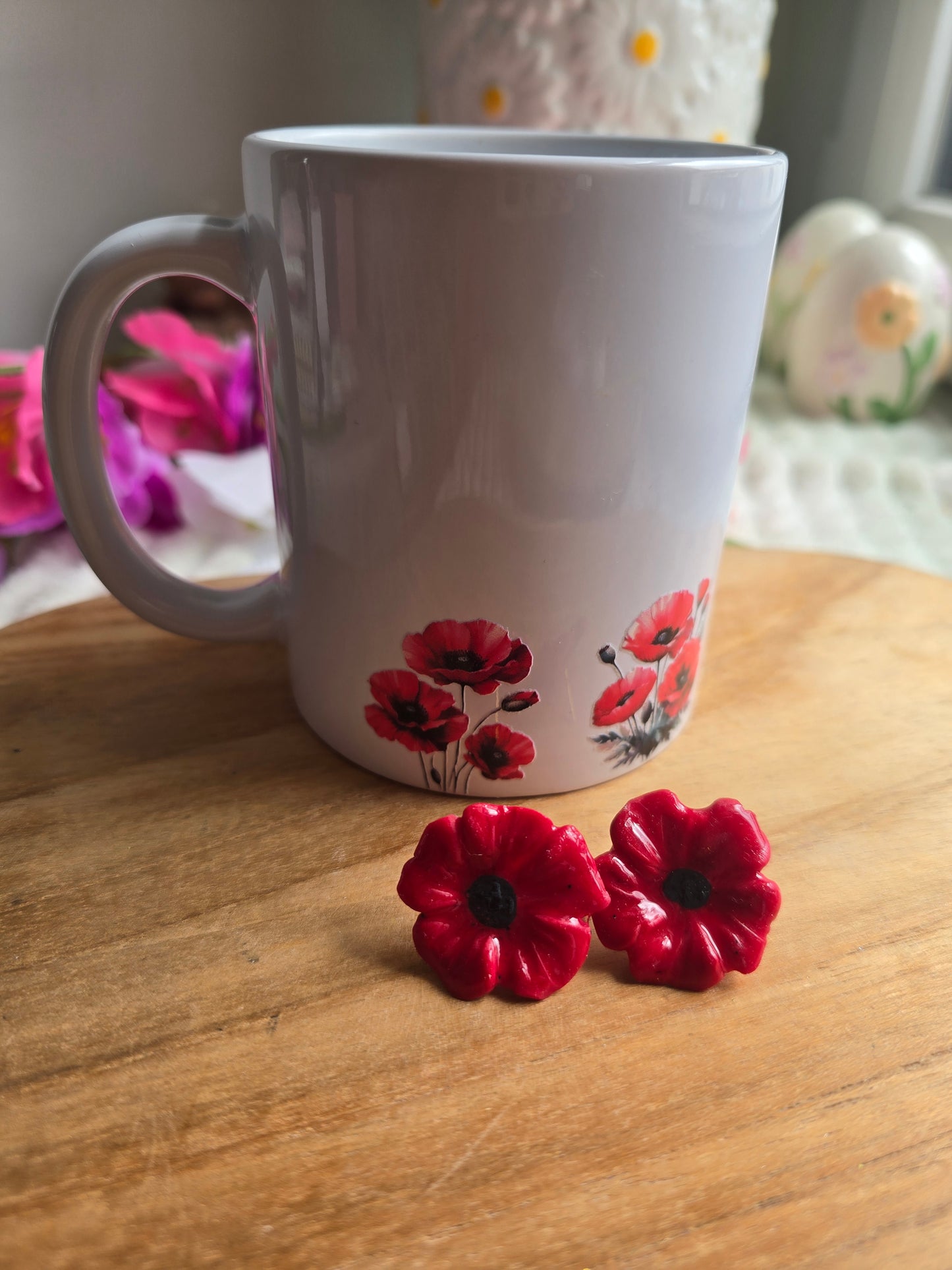 Box Tasse coquelicot + puce assortie 🌼