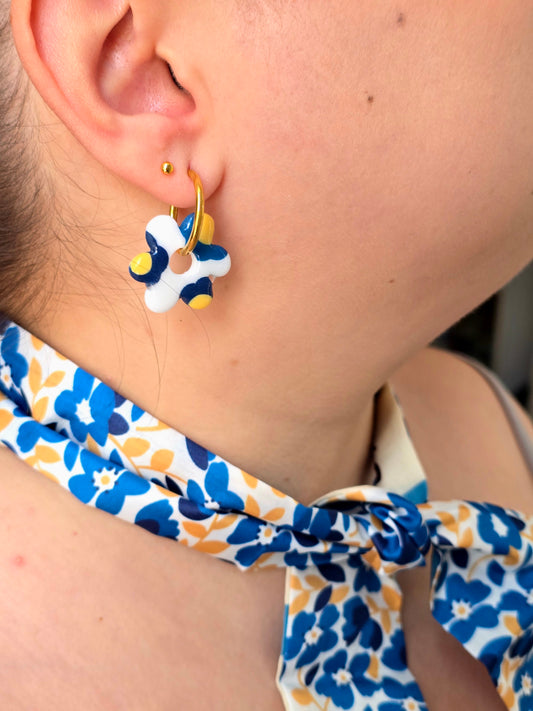 Box Foulard + Louison motif fleurs bleu  🌼