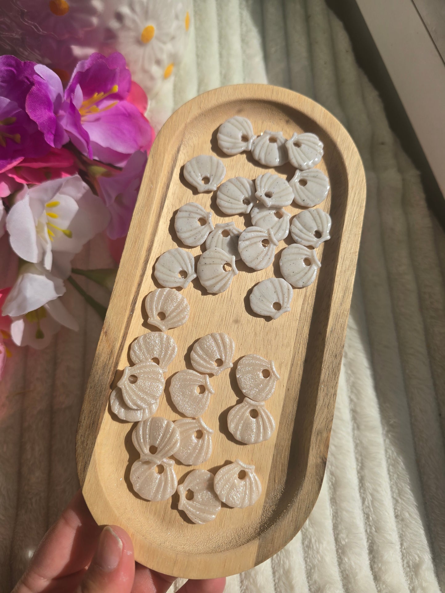 Coquillage - blanc moucheté  🌼