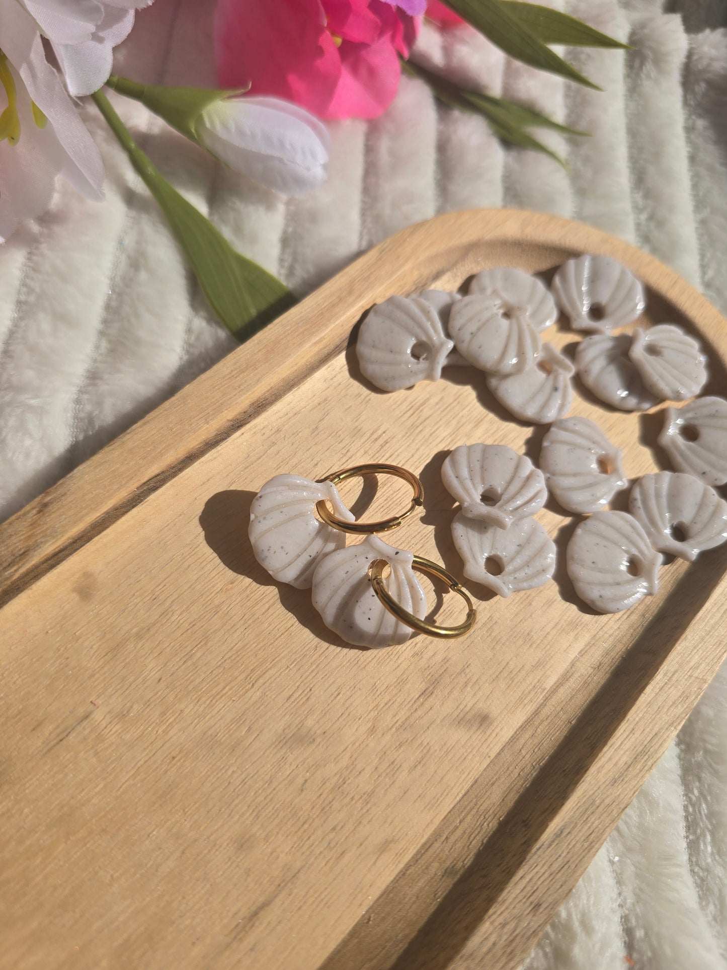 Coquillage - blanc moucheté  🌼