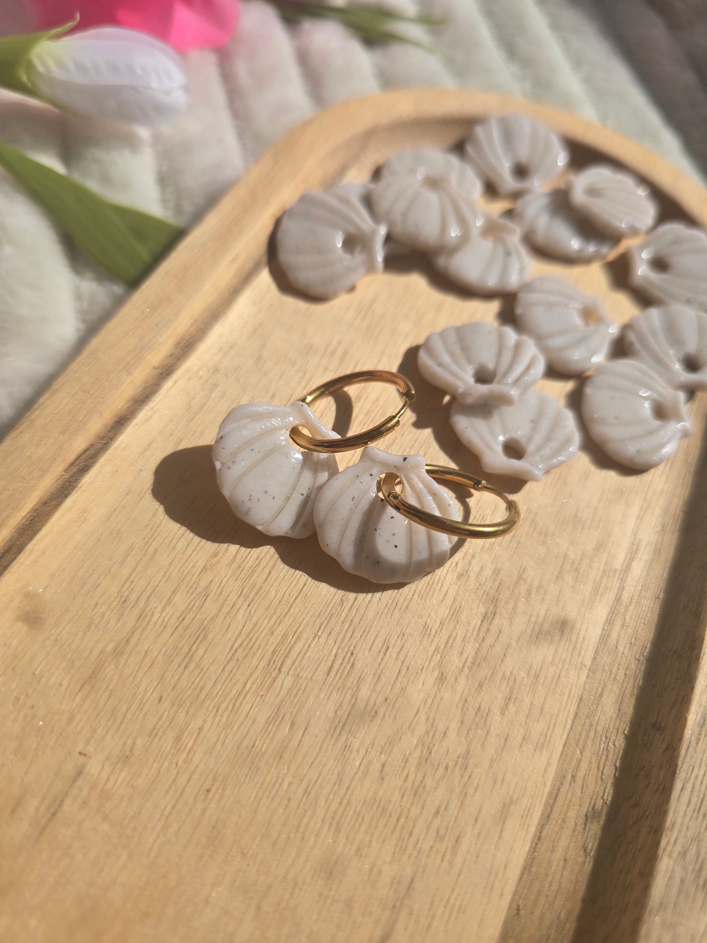 Coquillage - blanc moucheté  🌼