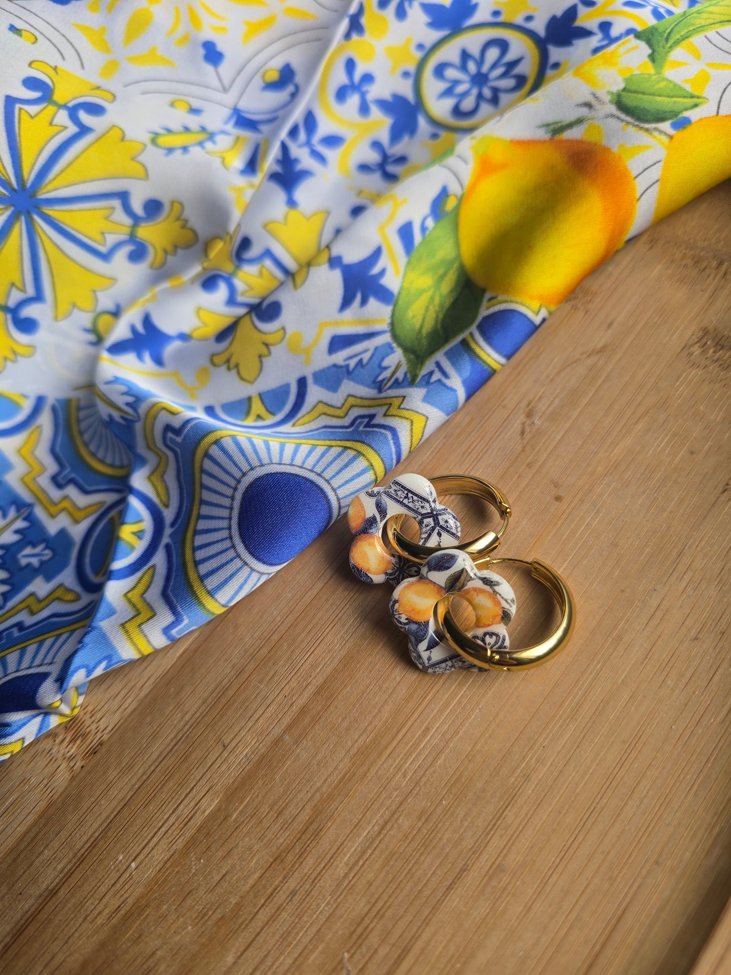 Box foulard + pampilles assortie ( sans créoles)