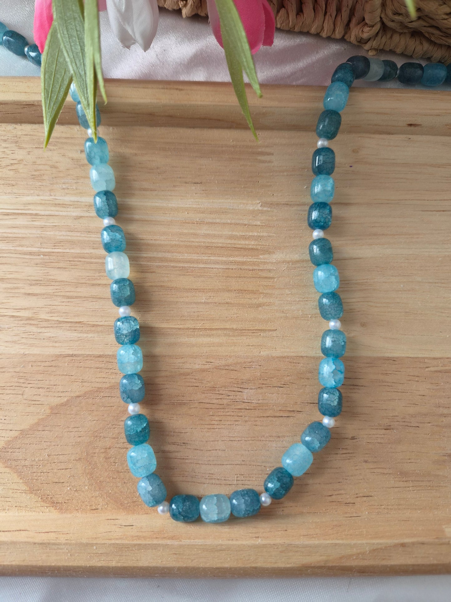 Collier Agathe bleu