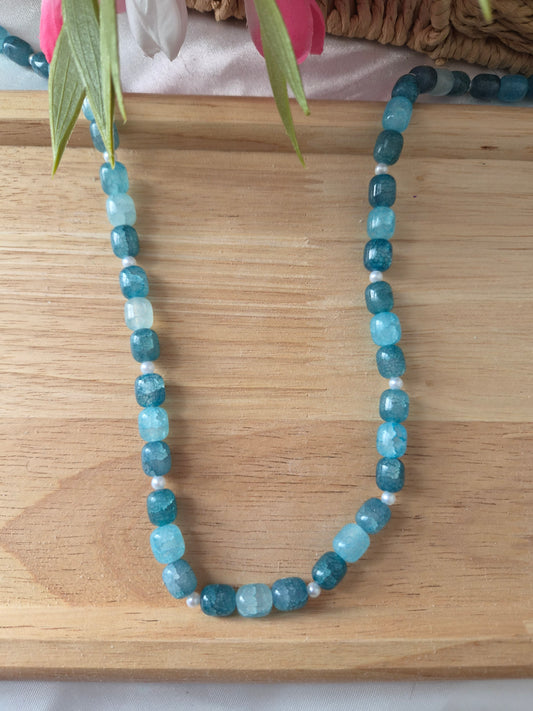 Collier Agathe bleu