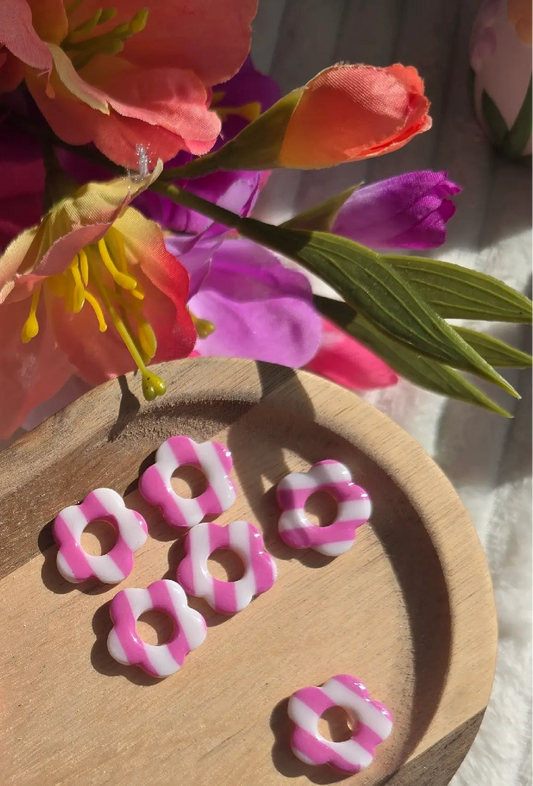 Jade - rayure rose et blanc