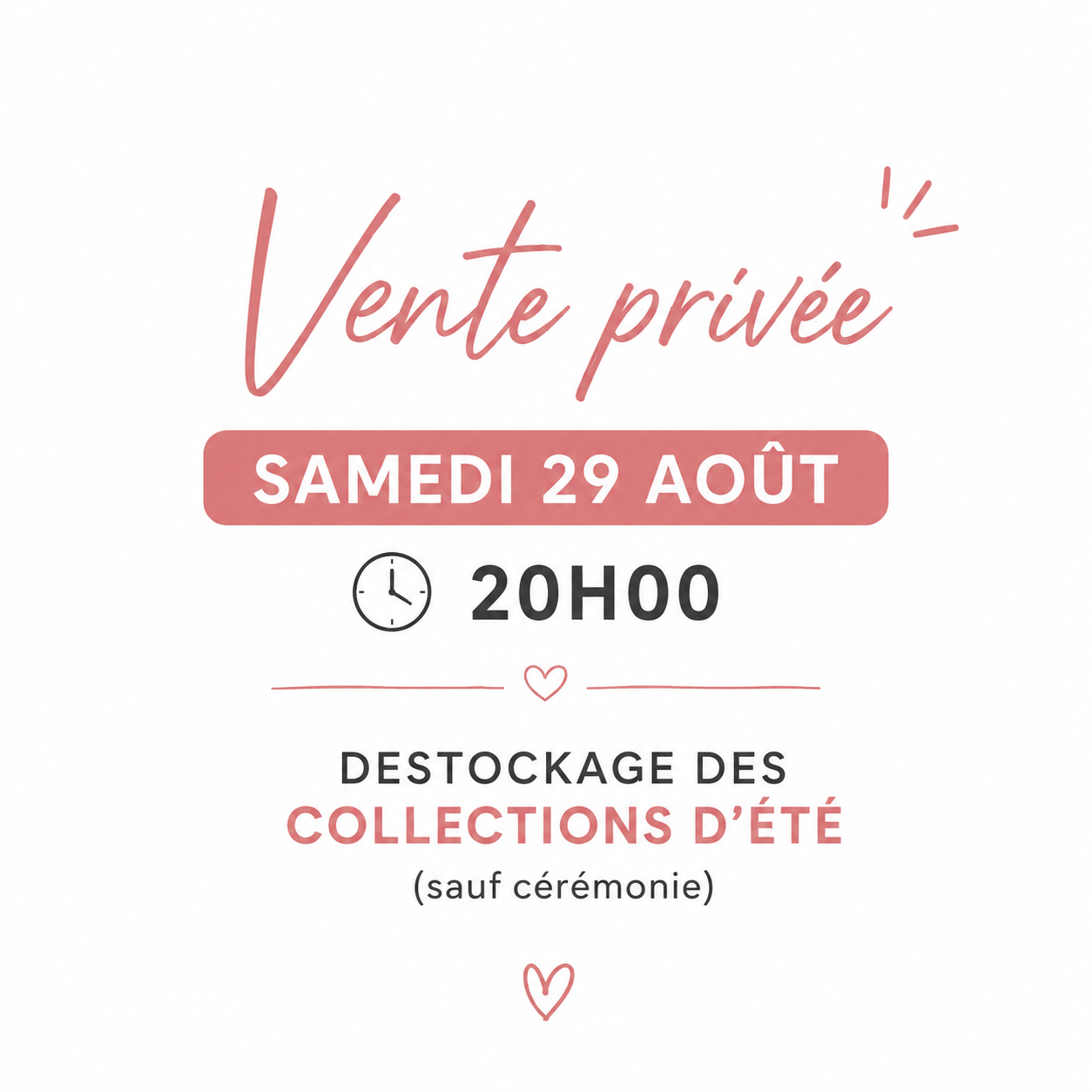 acompte vente privé
